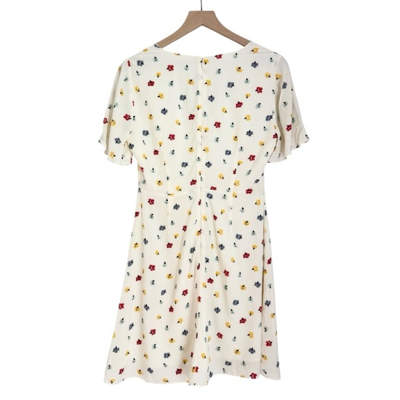 Madewell Orchard Flutter Sleeve Mini Dress Confetti Floral‎ White Cream Size 2 - Picture 6 of 13